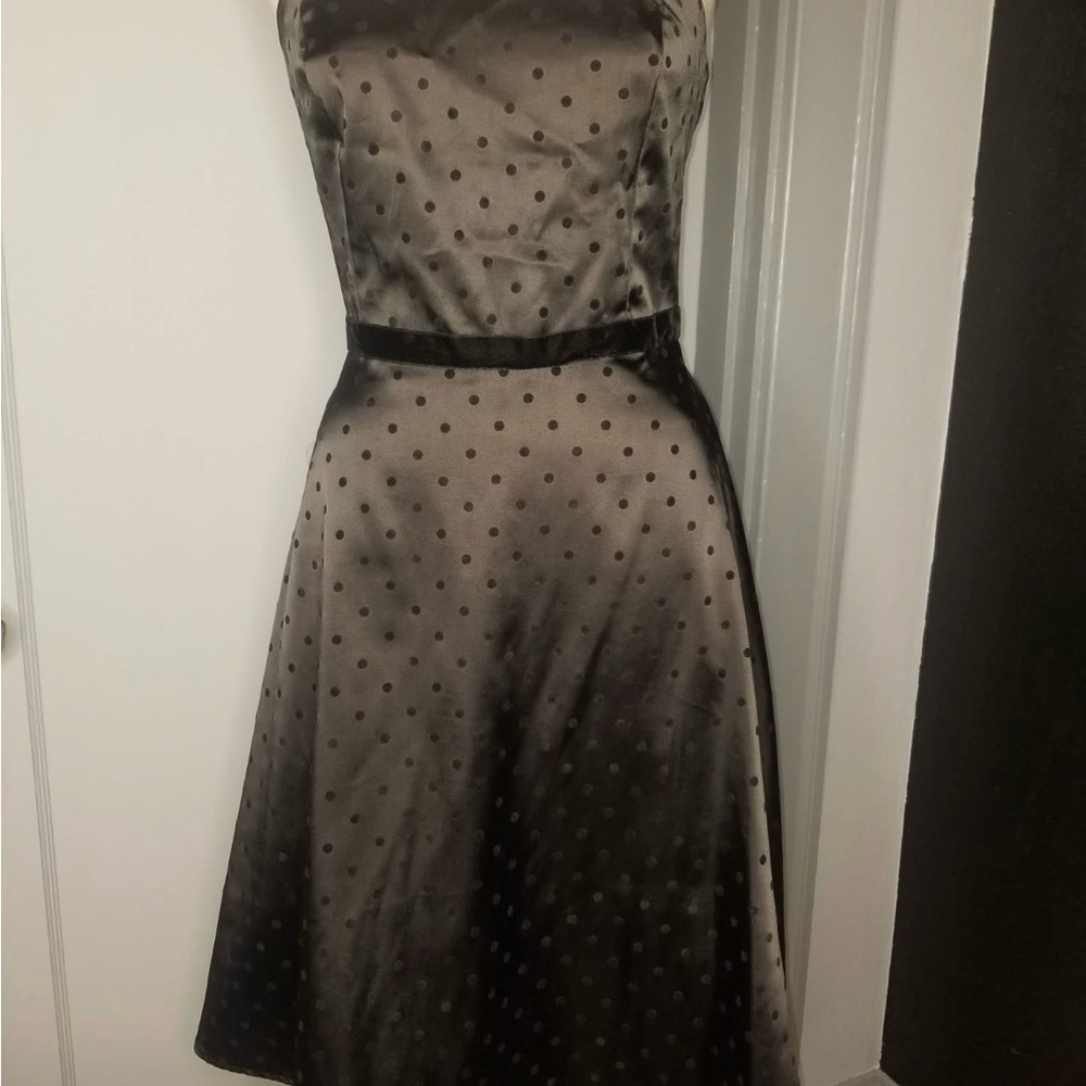 Vintage Ruby Rox Black Polka Dot Dress